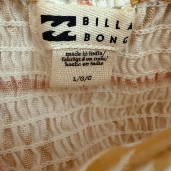 Billabong Linen Blend Dress Sun Print Size L NWT - Picture 3 of 5